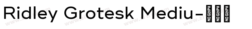Ridley Grotesk Mediu字体转换